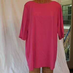 Like New Ladies ROAMAN'S Pink Short Sleeve Tee Shirt - 2X